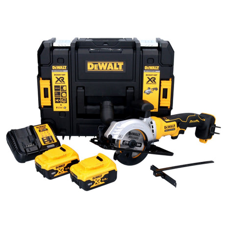 DeWalt DCS 571 P2 Akku Handkreissäge 18 V 115 mm Brushless + 2x Akku 5,0 Ah + Ladegerät + TSTAK