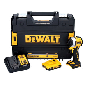 DeWalt DCF 850 D1 Akku Schlagschrauber 18 V 205 Nm 1/4" Brushless - 1x Akku 2,0 Ah + Ladegerät + TSTAK