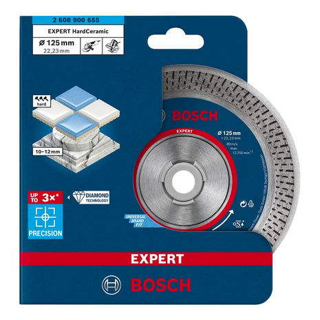 Bosch EXPERT HardCeramic Disque à tronçonner diamanté, 125 x 22,23 mm, Diamond Technology, 1 pc. (2608900655)