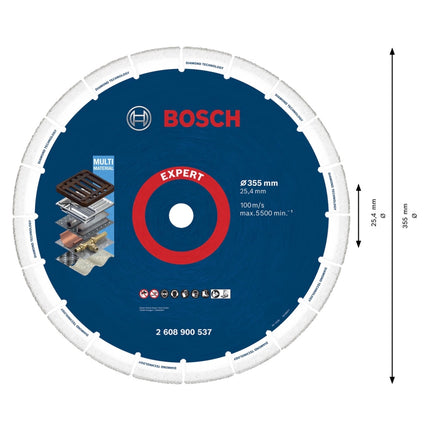 Bosch Expert Diamond Metal Wheel Disco da taglio 355 x 25,4 mm ( 2608900537 )