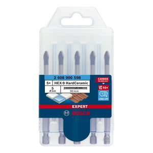 Bosch EXPERT HEX-9 HardCeramic Dachziegel Bohrer Set 5,0 x 90 mm 5 tlg. ( 2608900598 ) Carbide Technology