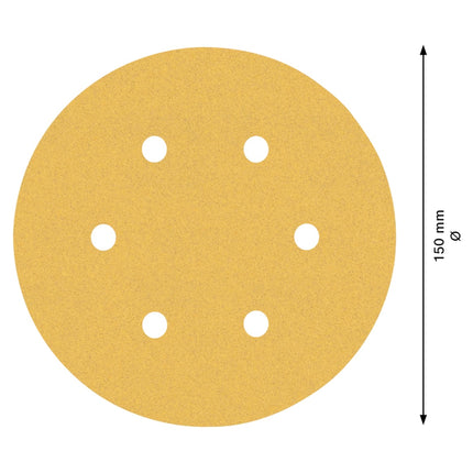Bosch Expert C470 Schleifpapier 150 mm G120 50 Stk. ( 2608900921 ) 6 Loch für Exzenterschleifer - Toolbrothers
