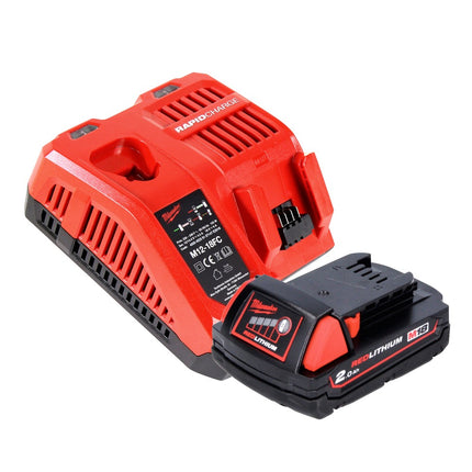Milwaukee M18 BH-201FC Akku Bohrhammer 18 V 1,2 J SDS plus + 1x Akku 2,0 Ah + Ladegerät