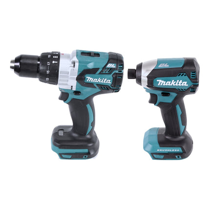 Kit combinado de batería Makita DLX 4104 TJ1 Amoladora angular DGA 513 + taladro percutor DHP 481 + taladro percutor DHR 243 + llave de impacto DTD 153 + 3x baterías 5,0 Ah + cargador + 2x Makpac