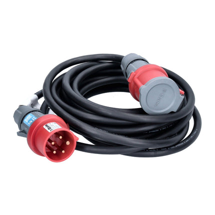 Brennenstuhl CEE Extension Cable 400V / 16A 10m IP44 black ( 1167740 ) for heavy current / three-phase current / power current