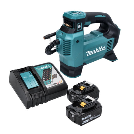 Makita DMP181RT Inflator 11.1bar 18V + 2x Batteries 5.0 Ah + Charger