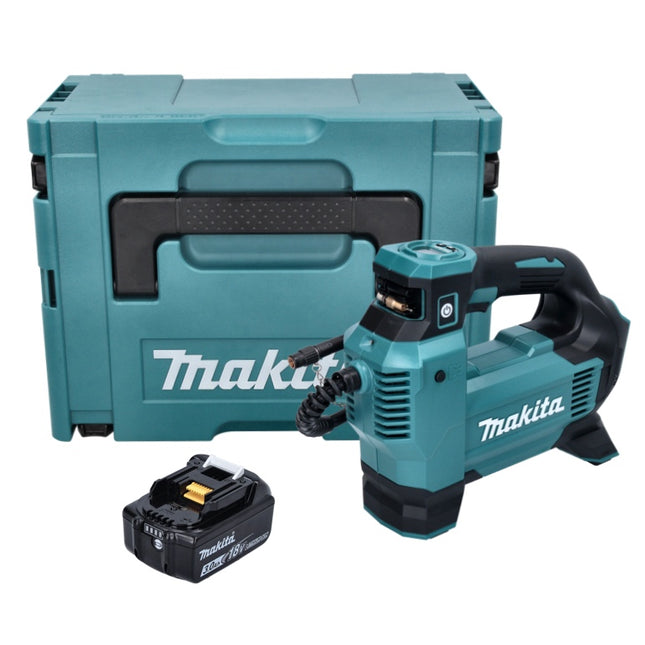 Makita DMP 181 F1J cordless compressor 18 V 11.1 bar + 1x rechargeable battery 3.0 Ah + Makpac - without charger