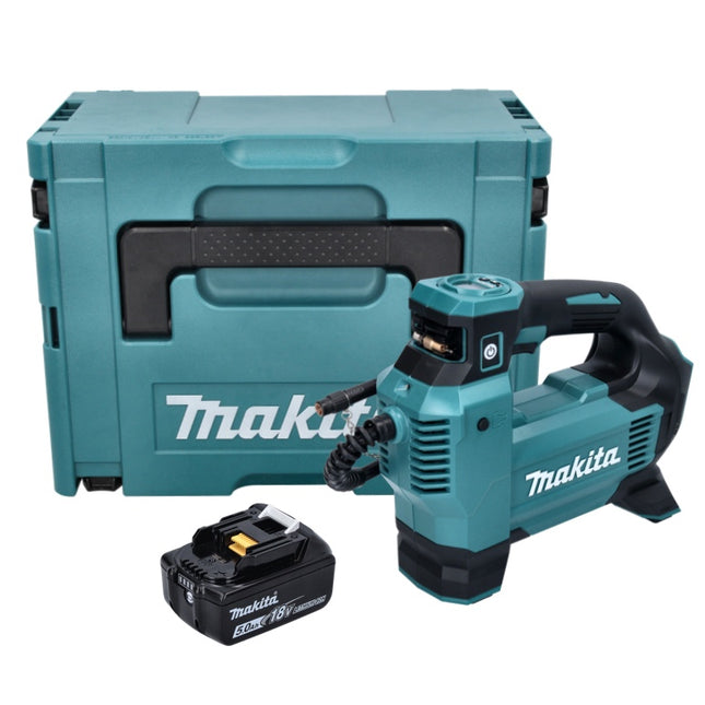 Makita DMP 181 T1J cordless compressor 18 V 11.1 bar + 1x rechargeable battery 5.0 Ah + Makpac - without charger
