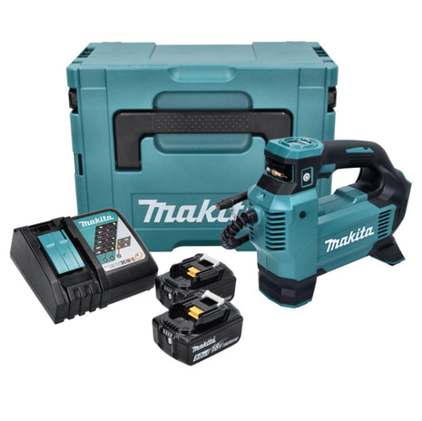 Makita DMP181RTJ Inflator 11.1bar 18V + 2x Batteries 5.0 Ah + Charger + Makpac Case