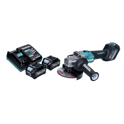Amoladora angular a batería Makita GA 023 GD2 40 V máx. 125 mm sin escobillas XGT + 2 baterías de 2,5 Ah + cargador