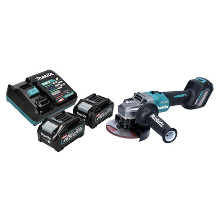 Amoladora angular a batería Makita GA 023 GM2 40 V máx. 125 mm sin escobillas XGT + 2 baterías de 4,0 Ah + cargador
