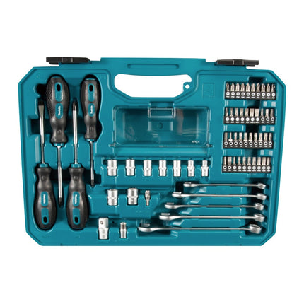 Makita hand tool set 87 pcs. chrome vanadium steel ( E-08458 ) bit / pliers / ratchet / screwdriver / spanner