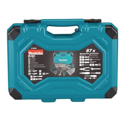 Makita hand tool set 87 pcs. chrome vanadium steel ( E-08458 ) bit / pliers / ratchet / screwdriver / spanner