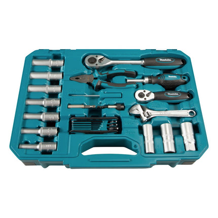 Makita hand tool set 87 pcs. chrome vanadium steel ( E-08458 ) bit / pliers / ratchet / screwdriver / spanner