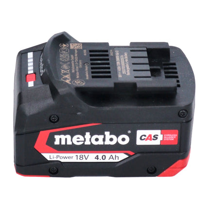 Metabo basic set 4x Li-Power batería 18 V 4.0 Ah CAS Li-Ion ( 4x 625027000 ) + cargador ASC 55 ( 627044000 )
