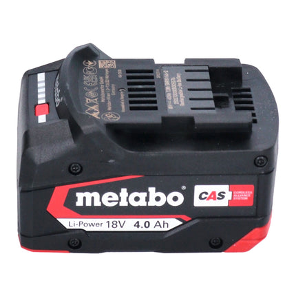 Set base Metabo 2x batteria Li-Power 18 V 4,0 Ah CAS agli ioni di litio ( 2x 625027000 ) + caricatore rapido ASC 145 ( 627378000 )