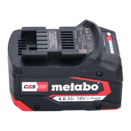 Set base Metabo 2x batteria Li-Power 18 V 4,0 Ah CAS agli ioni di litio ( 2x 625027000 ) + caricatore rapido ASC 145 ( 627378000 )