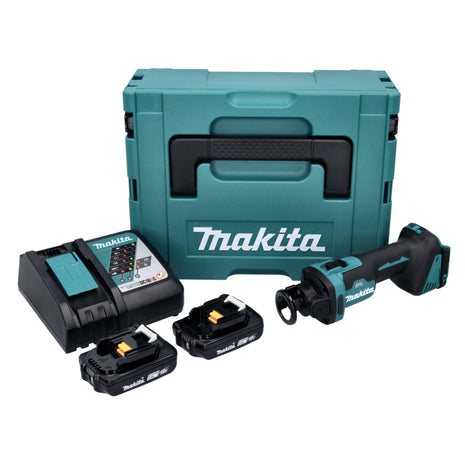 Fresa rotante a batteria Makita DCO 181 RAJ 18 V 32000 rpm brushless + 2x batteria ricaricabile 2,0 Ah + caricabatterie + Makpac