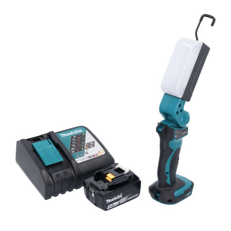 Makita DML 801 RT1 X Lámpara de trabajo con batería LED 18 V 240 lm + difusor + 1x batería 5,0 Ah + cargador