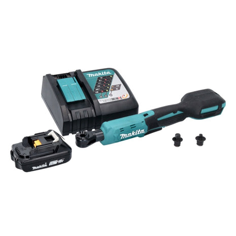 Avvitatore a cricchetto a batteria Makita DWR 180 RA1 18 V 47,5 Nm 1/4" 3/8" + 1x batteria ricaricabile 2,0 Ah + caricatore