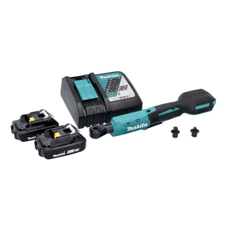 Makita DWR 180 RA cordless ratchet screwdriver 18 V 47.5 Nm 1/4" 3/8" + 2x rechargeable battery 2.0 Ah + charger