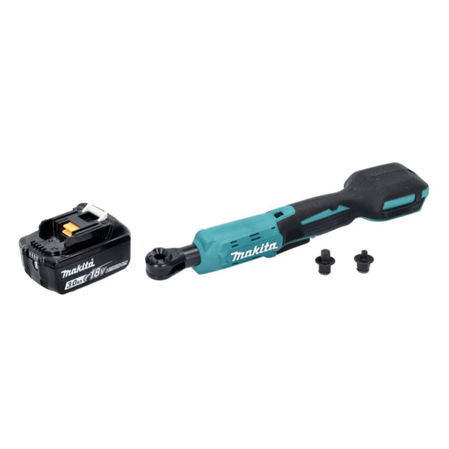 Makita DWR 180 F1 atornillador de carraca sin cable 18 V 47,5 Nm 1/4" 3/8" + 1x batería recargable 3,0 Ah - sin cargador