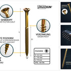 HausHalt Universal Holzbauschraube Holzschraube 5,0 x 110 mm PZ2 100 Stk. ( 000051371184 ) gelb verzinkt Kreuzschlitz Pozidriv Senkkopf Teilgewinde - Toolbrothers