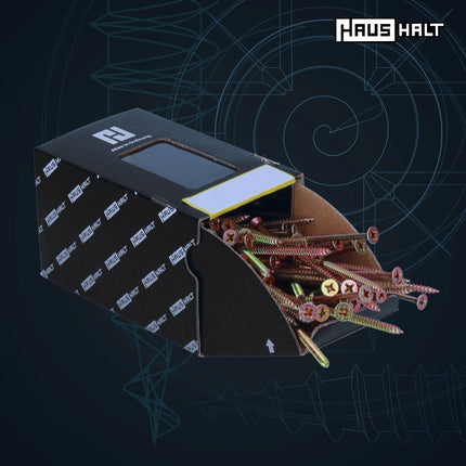 HausHalt Universal Holzbauschraube Holzschraube 3,0 x 45 mm PZ1 1000 Stk. ( 2x 000051371129 ) gelb verzinkt Kreuzschlitz Pozidriv Senkkopf Teilgewinde - Toolbrothers