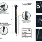 HausHalt Universal Holzbauschraube Holzschraube 4,0 x 45 mm PZ2 800 Stk. ( 2x 000051371117 ) silber verzinkt Kreuzschlitz Pozidriv Senkkopf Teilgewinde - Toolbrothers