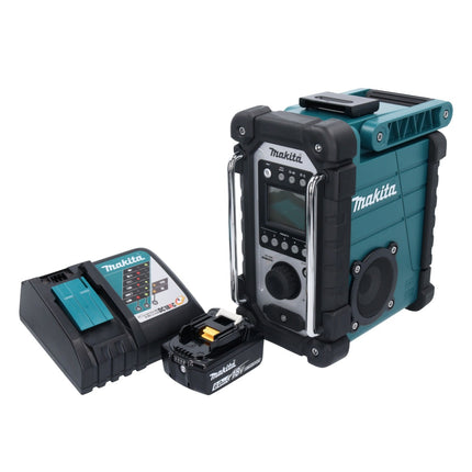 Makita DMR107RG1 Cordless Job Site Radio 7.2V-18V + 1x Battery 6.0Ah + Charger