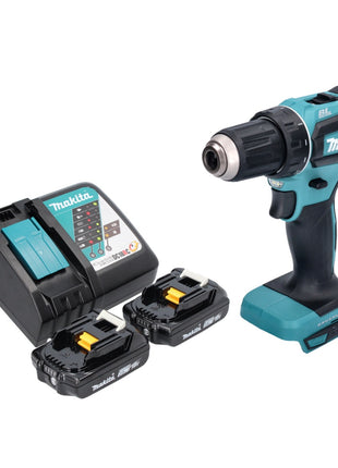 Makita DDF 485 RA cordless drill driver 18 V 50 Nm brushless + 2x rechargeable battery 2.0 Ah + charger