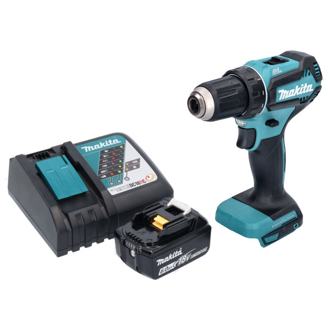 Makita DDF 485 RG1 Akku Bohrschrauber 18 V 50 Nm Brushless + 1x Akku 6,0 Ah + Ladegerät