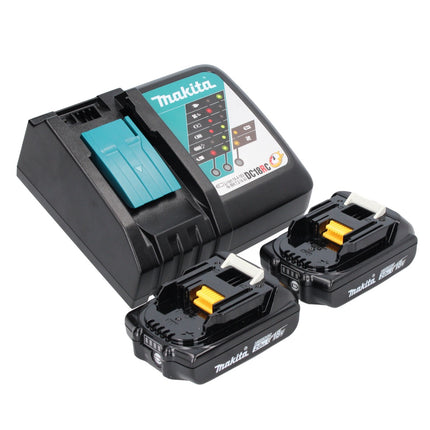 Taladro atornillador a batería Makita DDF 485 RAJ 18 V 50 Nm sin escobillas + 2x batería recargable 2,0 Ah + cargador + Makpac