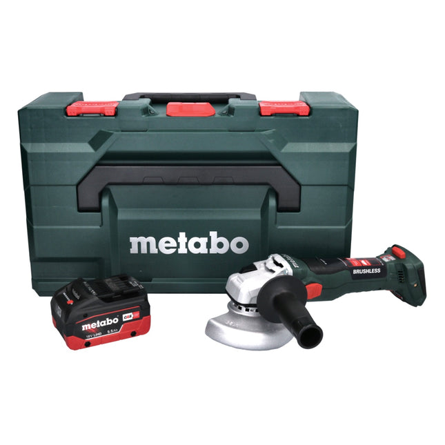 Metabo W 18 LT BL 11-125 Akku Winkelschleifer 18 V 125 mm Brushless + 1x Akku 5,5 Ah + metaBOX - ohne Ladegerät - Toolbrothers