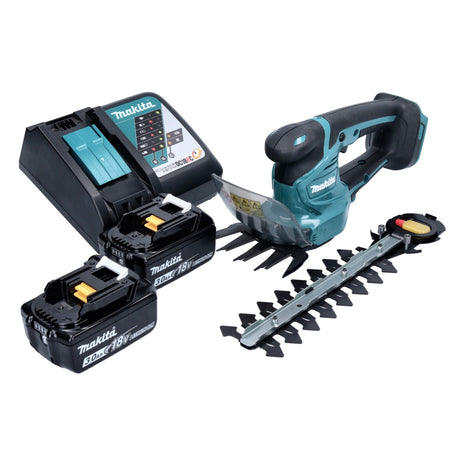 Makita DUM 111 RFX cordless grass shears shrub shears 18 V + 2x rechargeable battery 3.0 Ah + charger