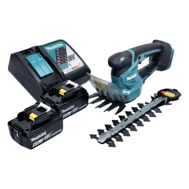 Makita DUM 111 RGX tijeras cortacésped sin cable tijeras para arbustos 18 V + 2x batería recargable 6,0 Ah + cargador