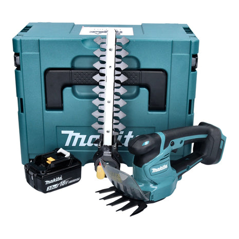 Makita DUM 111 F1XJ Cordless grass shears shrub shears 18 V + 1x rechargeable battery 3.0 Ah + Makpac - without charger