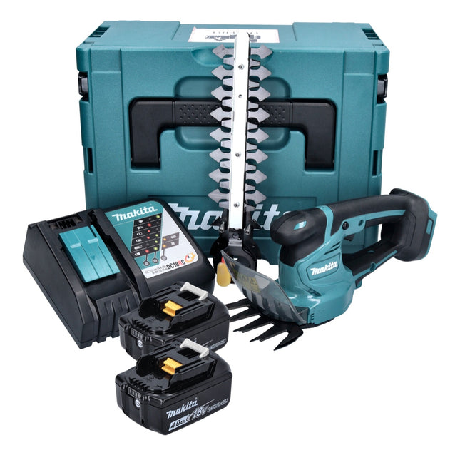 Makita DUM 111 RMXJ tijeras de podar sin cable 18 V + 2x batería recargable 4.0 Ah + cargador + Makpac