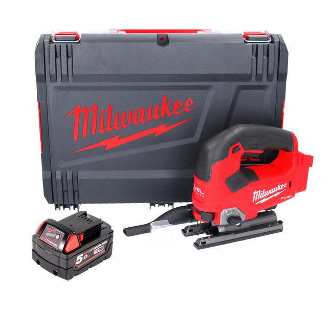 Milwaukee M18 FJS-501X cordless jigsaw 18 V 25 mm stroke brushless + 1x battery 5.0 Ah + HD box - without charger