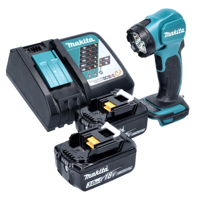Makita DEADML 815 RF LED lámpara de mano sin cable 14,4 - 18 V 160 lm + 2x batería recargable 3,0 Ah + cargador