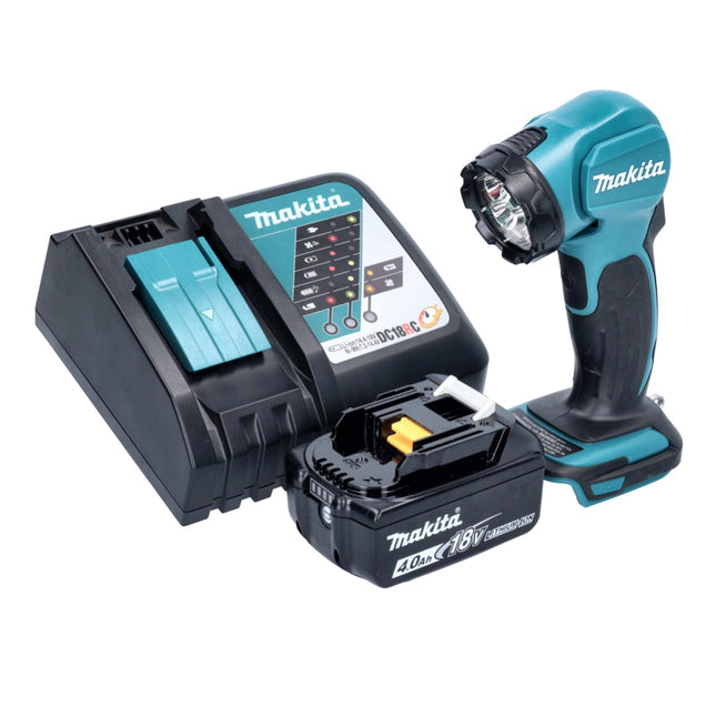 Makita DEADML 815 RM1 Lámpara de mano LED sin cable 14,4 - 18 V 160 lm + 1x batería recargable 4,0 Ah + cargador