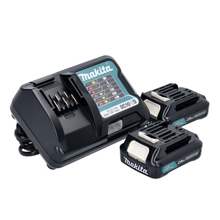 Makita DF 333 DWAP2 Perceuse-visseuse sans fil 12 V 30 Nm rose + 2x batterie 2,0 Ah + chargeur + kit d'accessoires + Coffret