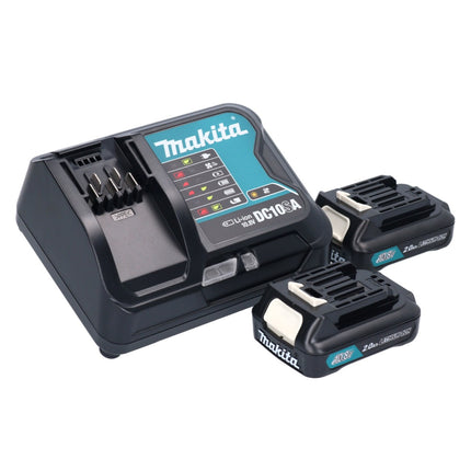 Makita DF 332 DSAE Perceuse-visseuse sans fil 12 V 35 Nm Brushless + 2x batterie 10,8 V 2,0 Ah + chargeur + coffret