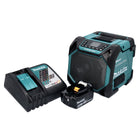 Makita DMR 203 RT1 Altavoz Bluetooth 12 V 18 V IP64 + 1x batería recargable 5,0 Ah + cargador