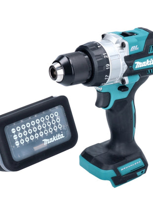 Taladro percutor inalámbrico Makita DHP 486 Z 18 V 130 Nm sin escobillas + juego de puntas 31 piezas (D-30667)