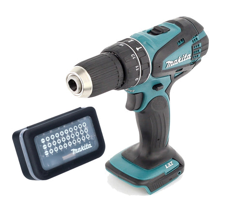 Makita DHP 456 Z Perceuse à percussion sans fil 18 V 50 Nm Solo + jeu d'embouts 31 pièces (D-30667)