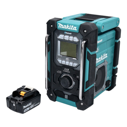 Radio de obra sin cable Makita DMR 301 T1 12 V máx. - 18 V DAB / DAB+ / Bluetooth + 1x batería recargable 5,0 Ah - sin cargador