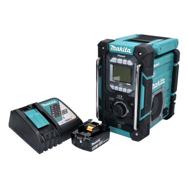 Radio de obra sin cable Makita DMR 301 RT1 12 V máx. - 18 V DAB / DAB+ / Bluetooth + 1x batería recargable 5,0 Ah + cargador