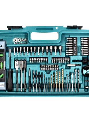 Makita DHP 453 SAX5 Perceuse-visseuse à percussion sans fil 18 V 42 Nm + 1x batterie 2,0 Ah + chargeur + 101 pcs. kit accessoires + coffret