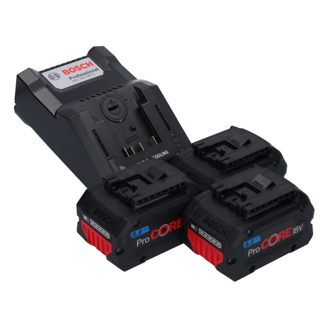 Bosch Starter Set mit 3x ProCORE 18 V 8,0 Ah Akku ( 0615A5004Y ) + GAL 18V-160 C Ladegerät